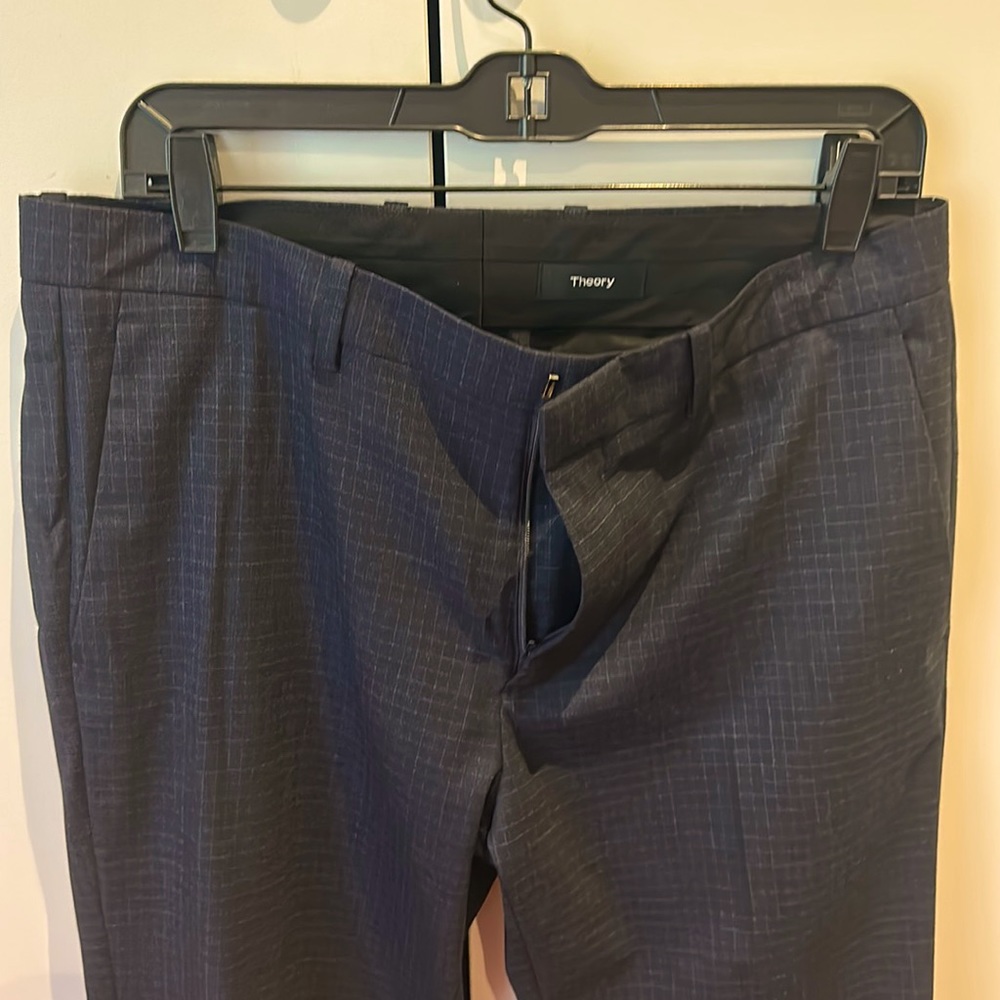 Theory Baltic Wool Grid Pants Size 32